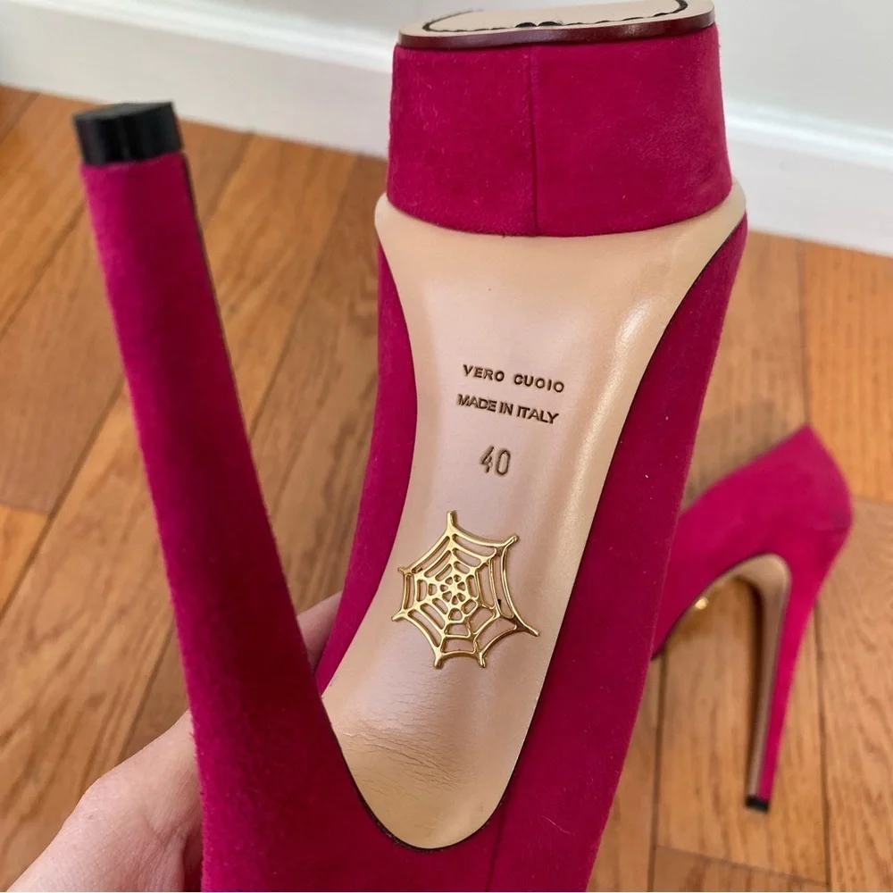 Charlotte Olympia Dolly platform heels pink‎ suede size 40